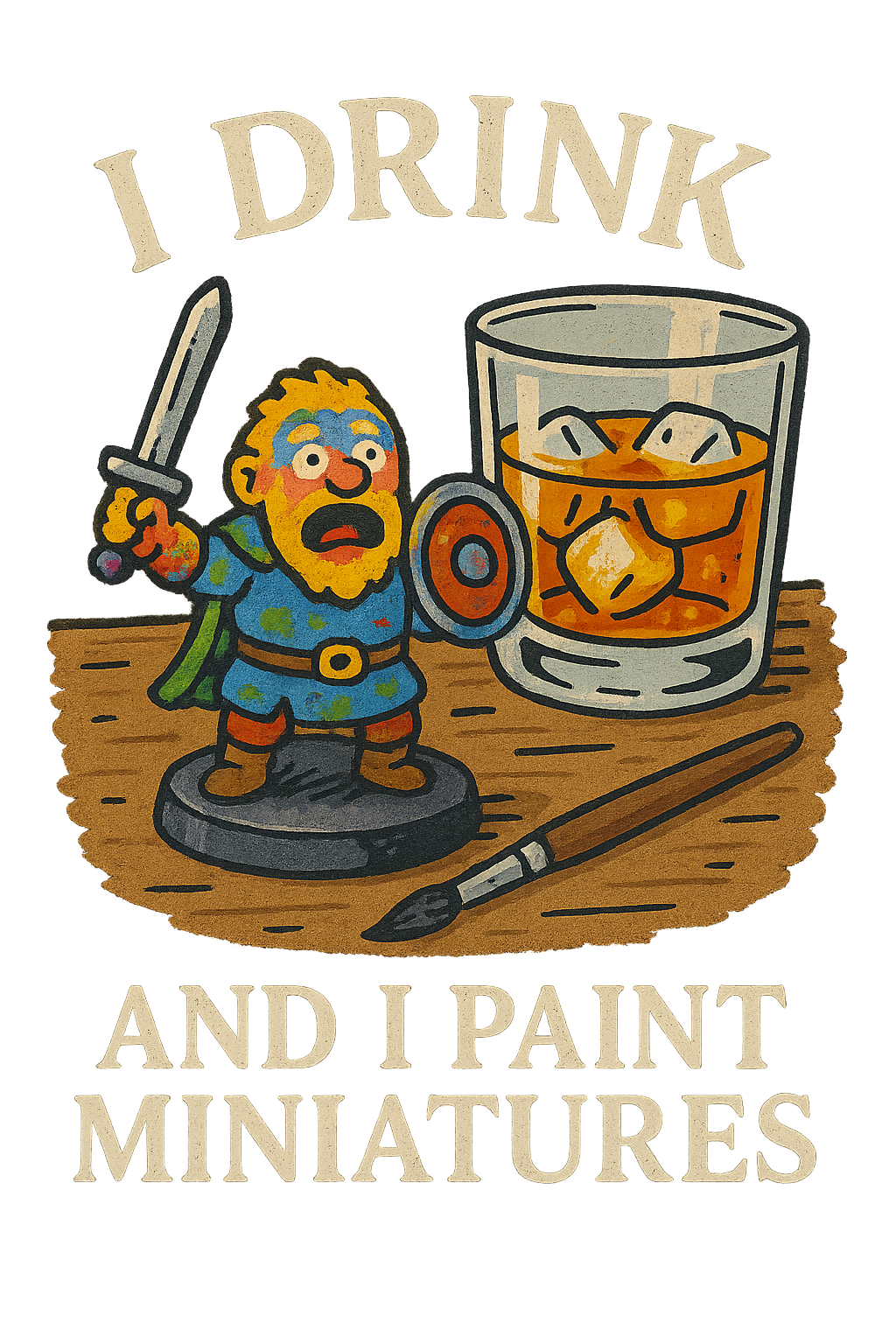 I Drink And Paint Miniatures - #032