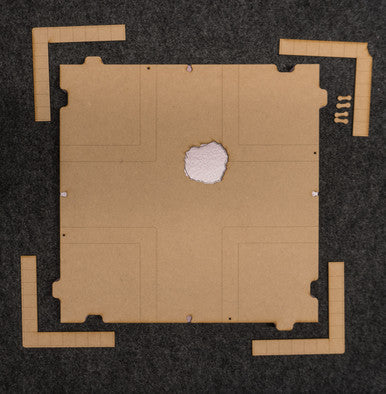 28mm Terrain Block - Four Way Crossing with Crater