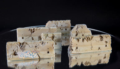 28mm Distressed Concrete Barriers, K-Rails (6 Per Kit) - 28MSCE009