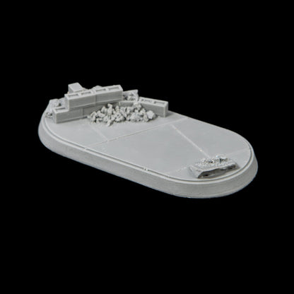 30mm x 60mm Oval Urban Rubble Tapered Base with Cover (1/pk)