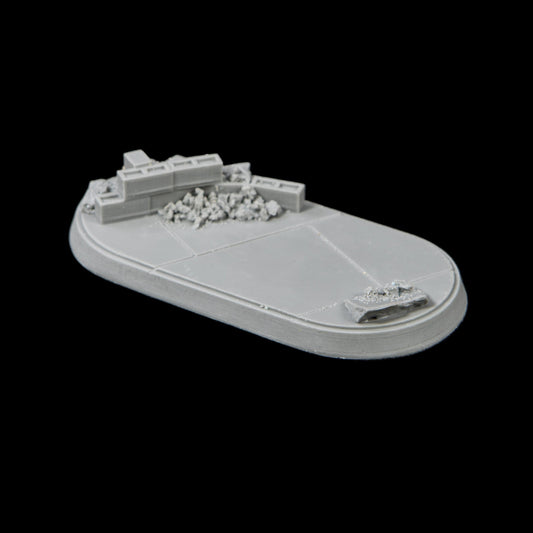 30mm x 60mm Oval Urban Rubble Tapered Base with Cover (1/pk)