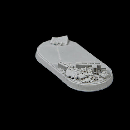 30mm x 60mm Oval Urban Rubble Tapered Base with Cover (1/pk)