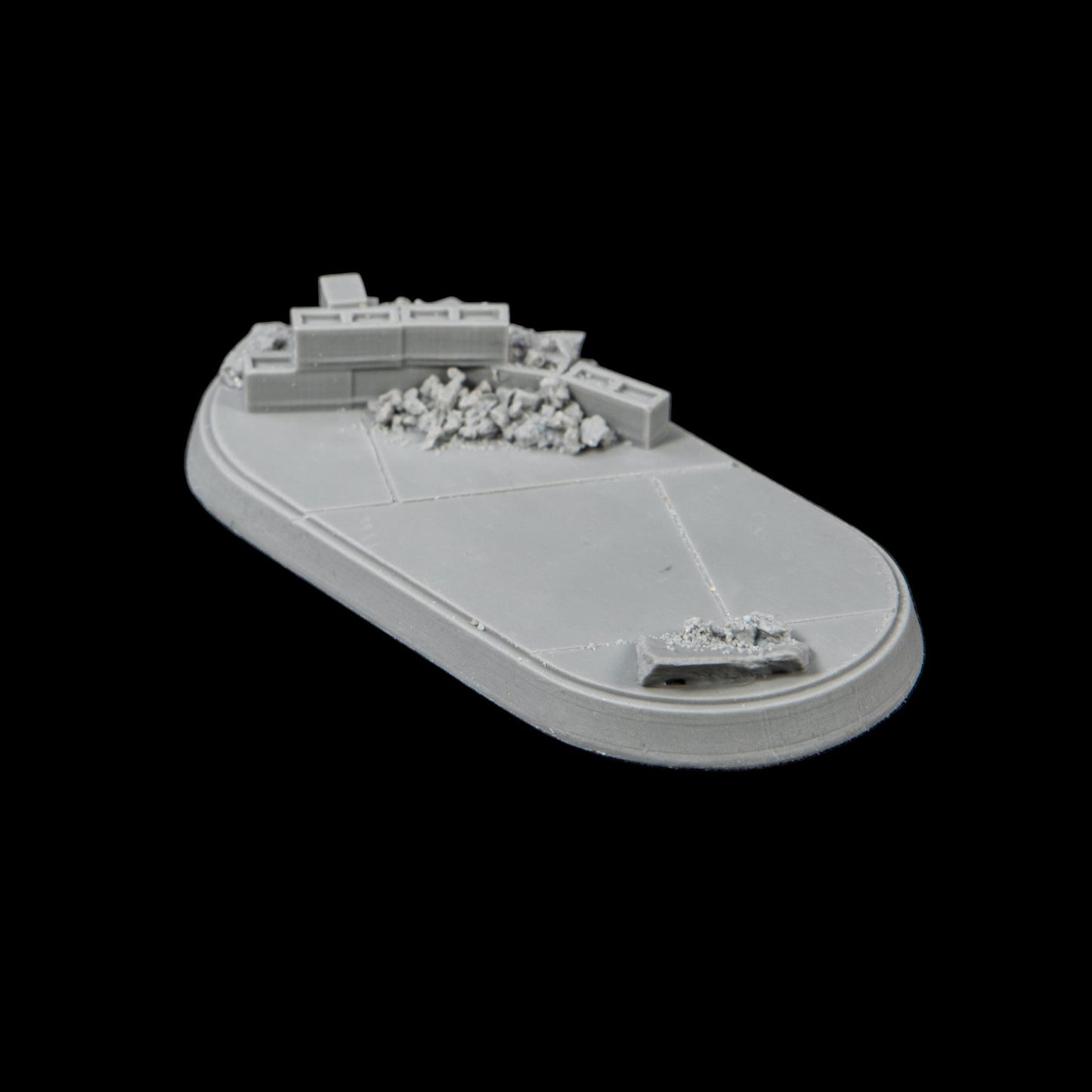 30mm x 60mm Oval Urban Rubble Tapered Base with Cover (1/pk)