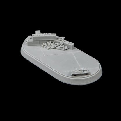 30mm x 60mm Oval Urban Rubble Tapered Base with Cover (1/pk)