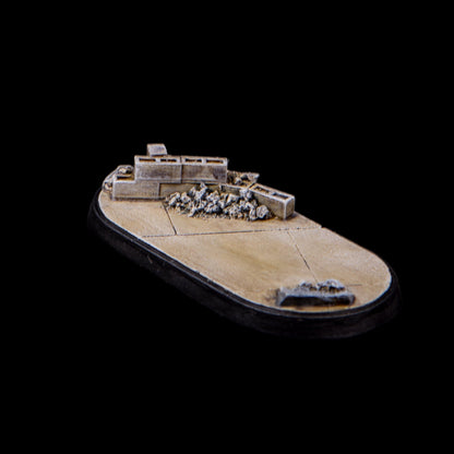 30mm x 60mm Oval Urban Rubble Tapered Base with Cover (1/pk)