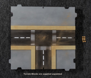 28mm Terrain Block - Three Way Crossing