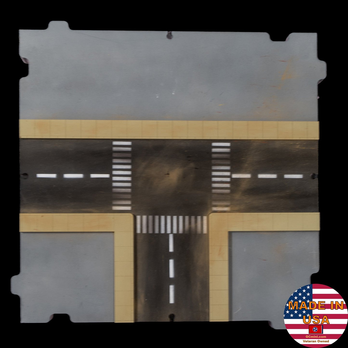 28mm Terrain Block - Three Way Crossing