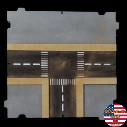 28mm Terrain Block - Three Way Crossing