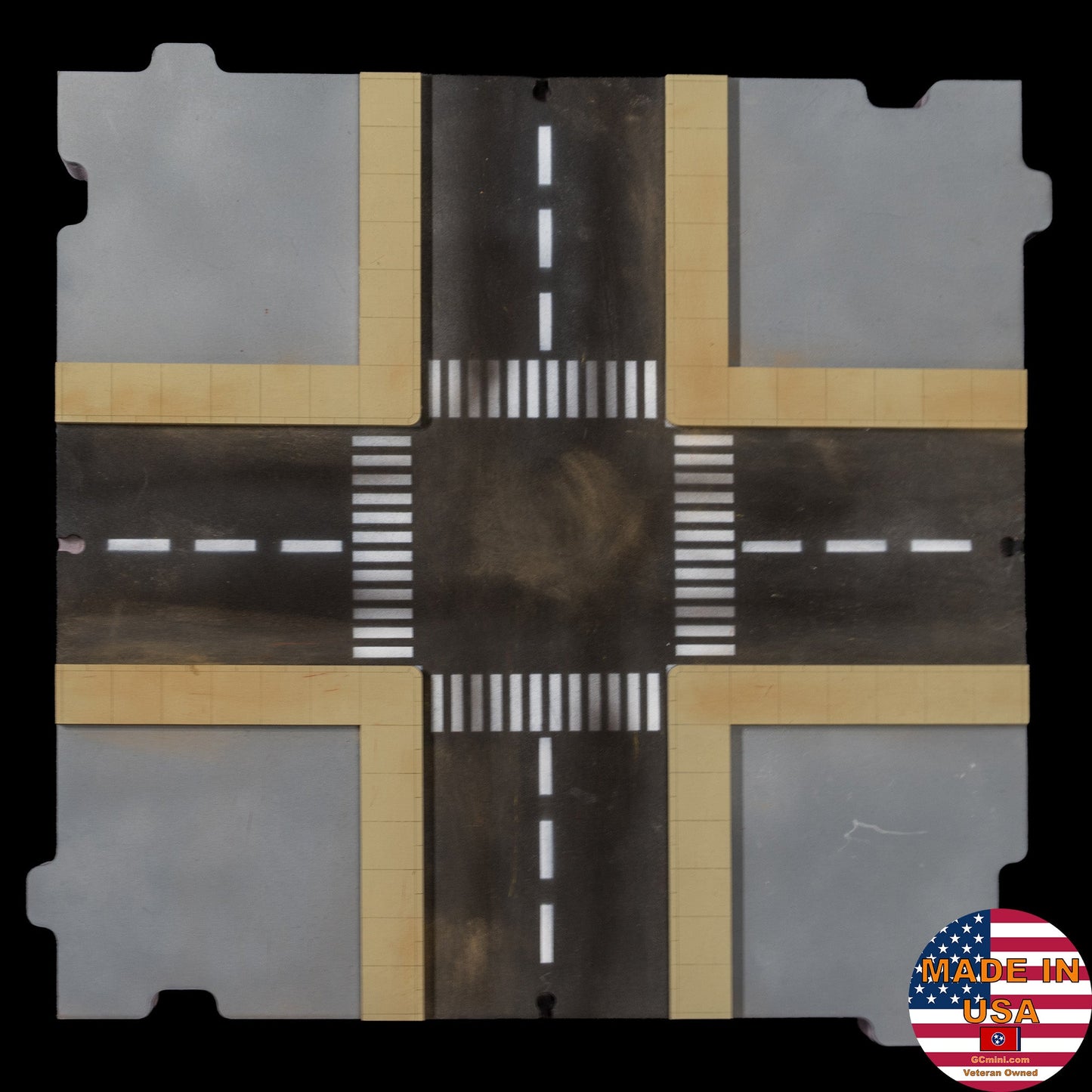 28mm Terrain Block - Four Way Crossing