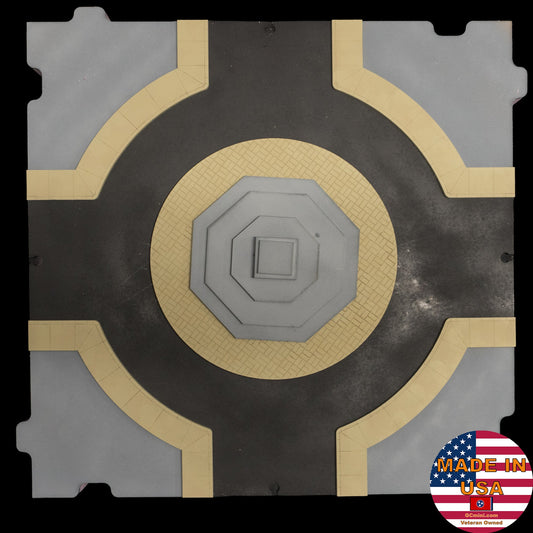 28mm Terrain Block - Roundabout with Monument Base