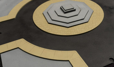 28mm Terrain Block - Roundabout with Monument Base