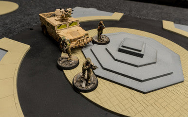 28mm Terrain Block - Roundabout with Monument Base