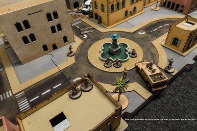 28mm Terrain Block - Roundabout with Monument Base