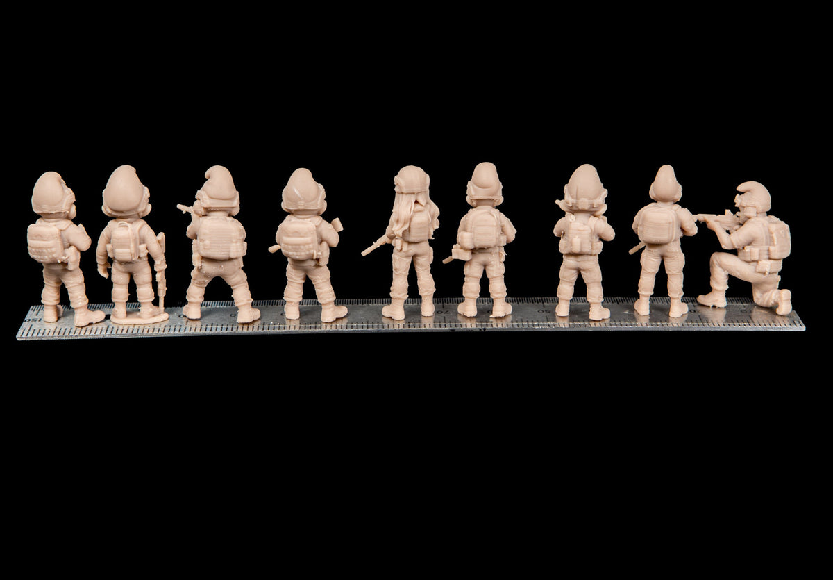 The Blue Dudes – Nine 28mm Tactical Miniatures