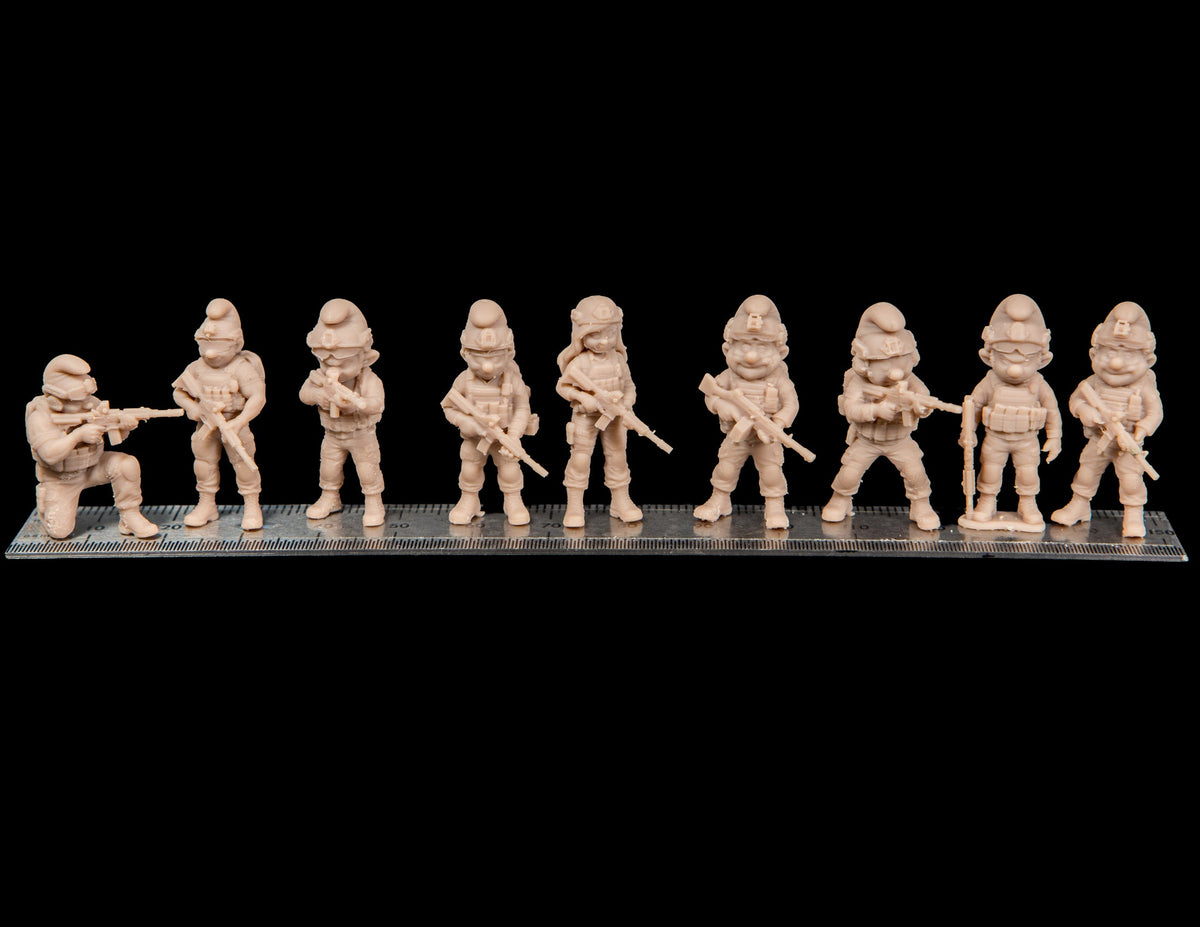 The Blue Dudes – Nine 28mm Tactical Miniatures