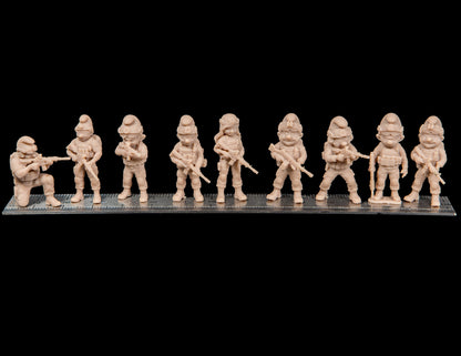 The Blue Dudes – Nine 28mm Tactical Miniatures