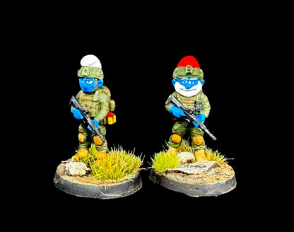 The Blue Dudes – Nine 28mm Tactical Miniatures